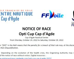 Notice Race – OPTI CUP CAP D’AGDE 2022