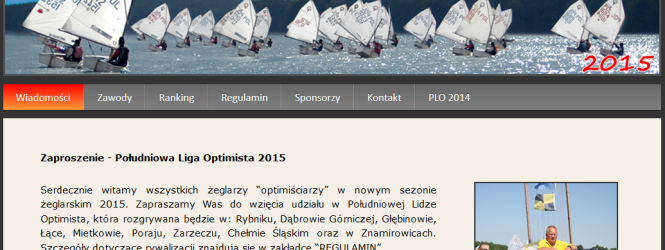 Zaproszenie – Południowa Liga Optimista 2015